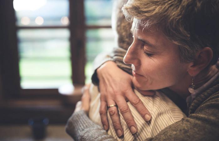 woman comforting a friend
