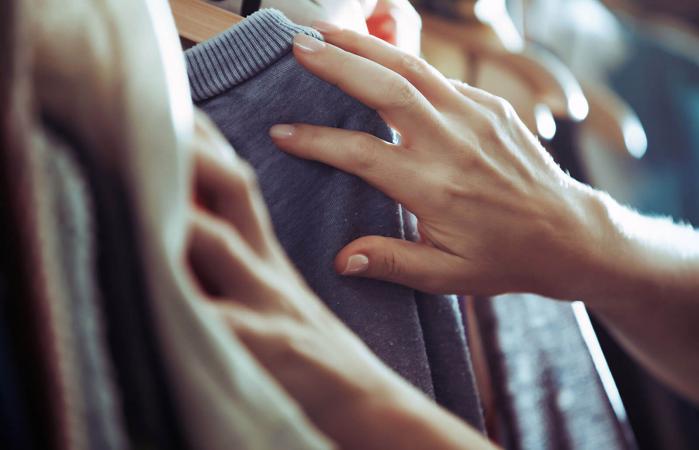 Woman choosing clothes