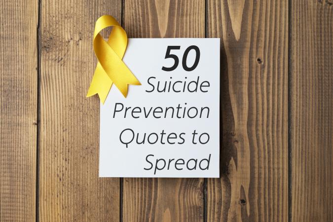 Card with Suicide Awareness Ribbon