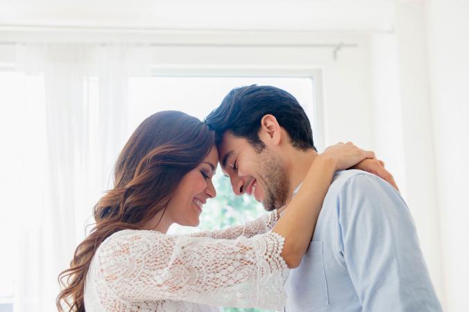 Couple hugging