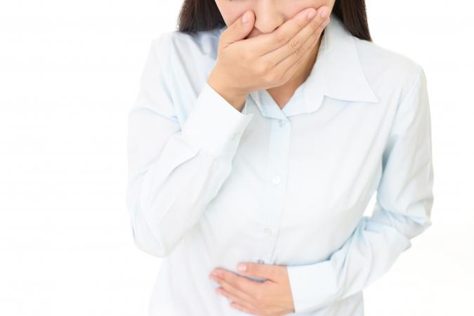 Woman feeling ill