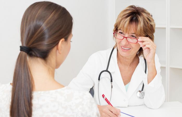 Doctora y paciente
