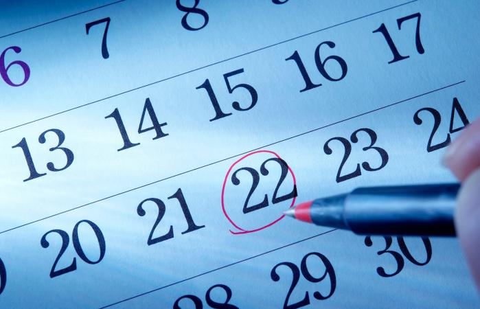 Marcando fecha en el calendario