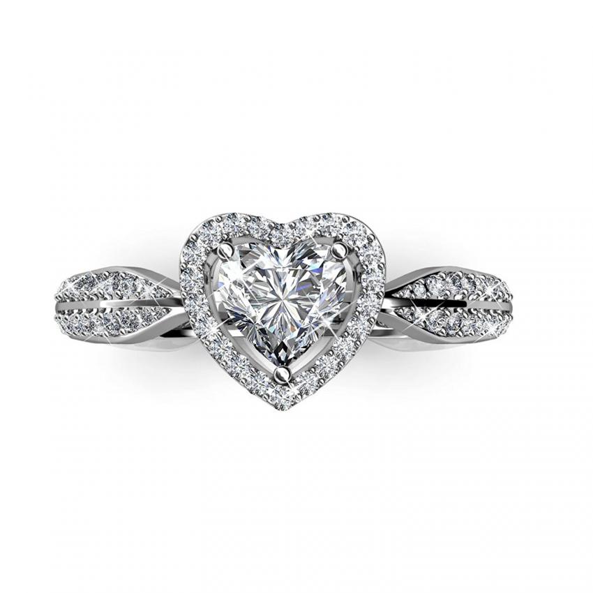 heart shaped engagement ring