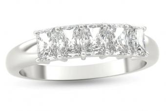 1 CT. T.W. Radiant-Cut Diamond Five Stone Anniversary Band in Platinum (G/VS2)