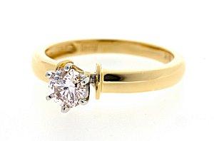 Image of a basic diamond solitaire engagement ring