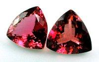 Loose trilliant shaped gems