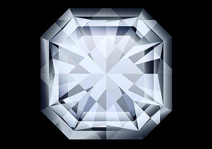Asscher cut gemstone ring.