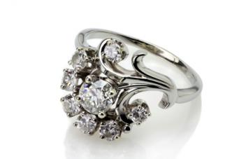 Cluster Diamond Wedding Rings Cluster Diamond Wedding Rings