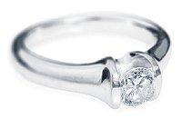 Diamond solitaire platinum engagement ring