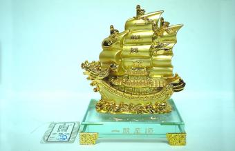 Barco Dorado de la Riqueza Feng Shui