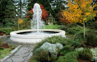 Fuente en el jardín