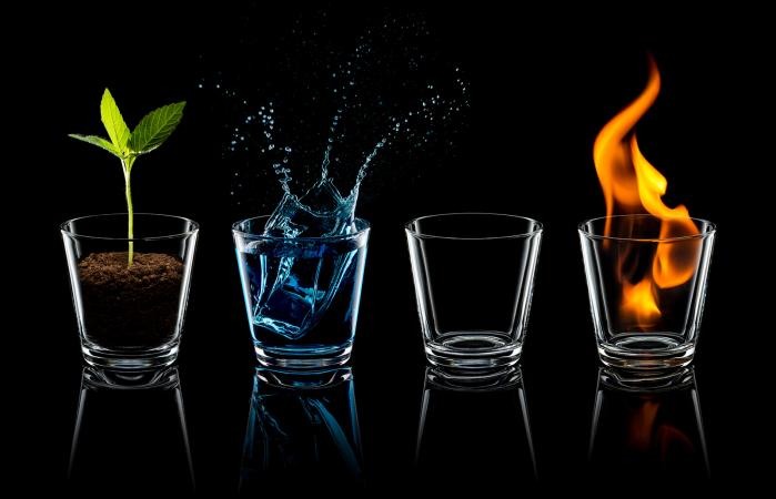 Elemento clásico - Tierra Agua Aire Fuego