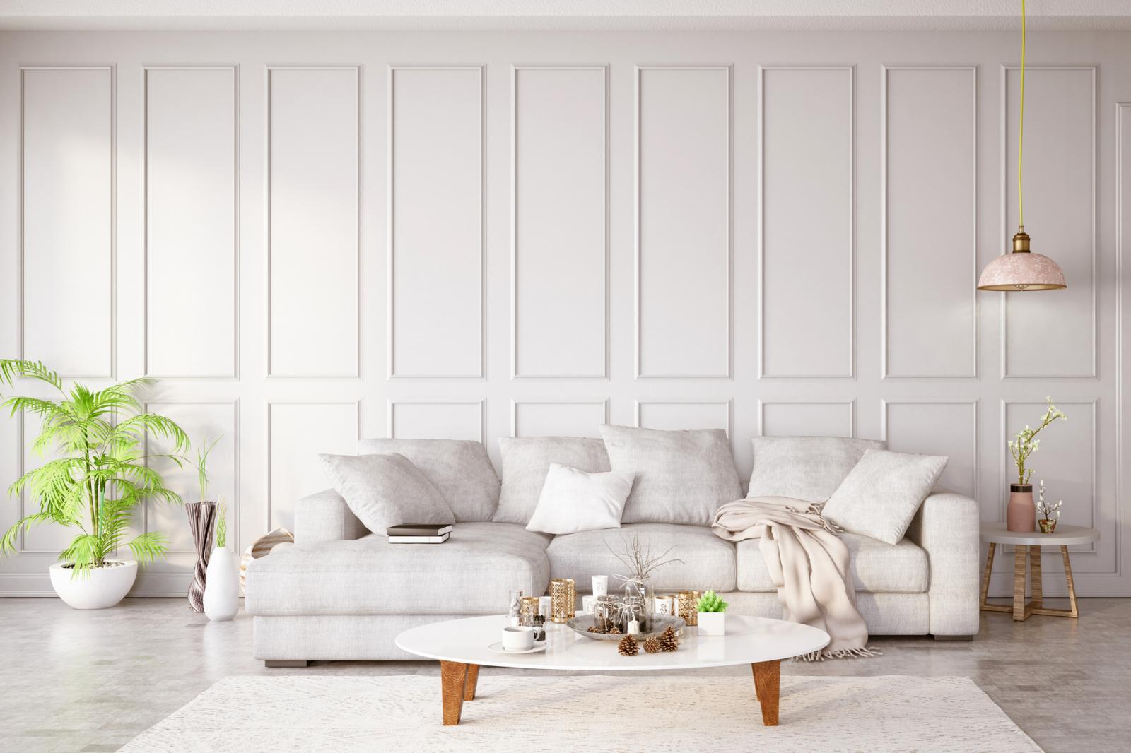 Salón moderno y zen
