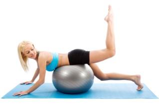 Working out with exercise ball