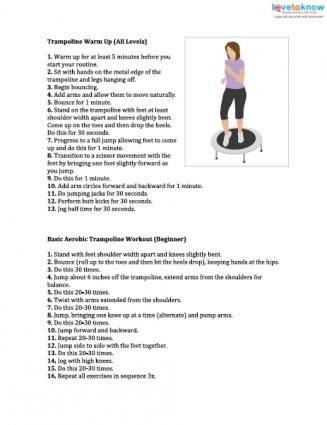 Trampoline Exercise Routines Lovetoknow