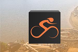 GPS cycling app against mountain bike