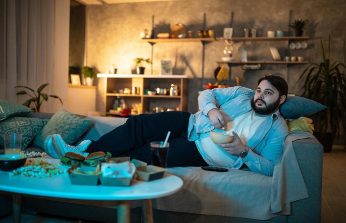 man watching TV