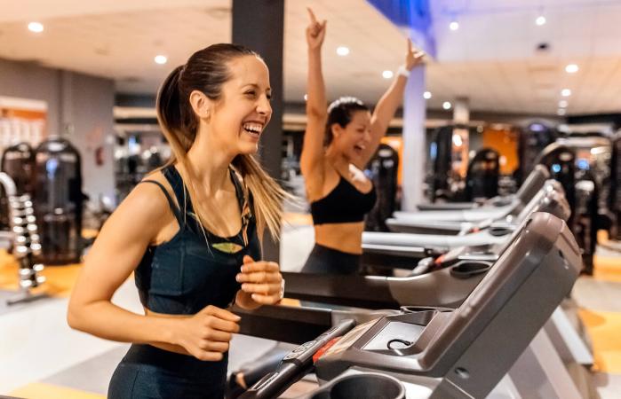 Women on a treadmill