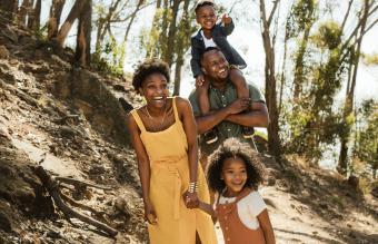 family in a national park 