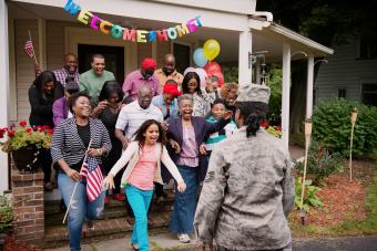 Family welcomes from deployment