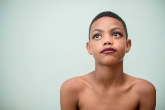 Transgender kid posing for camera