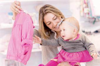 Mother and daughter shopping