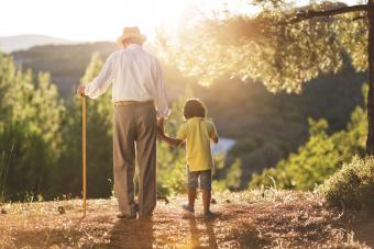 Grandfather with his grandson