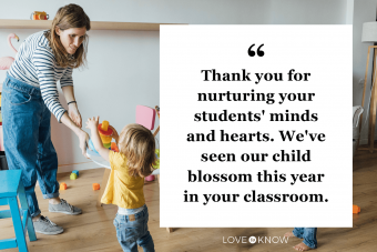 Special Thank You Teacher Message From Parents