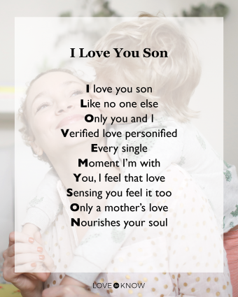 I love you son poem