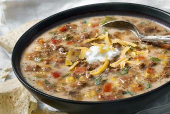 Cheesy Beef Taco Soup