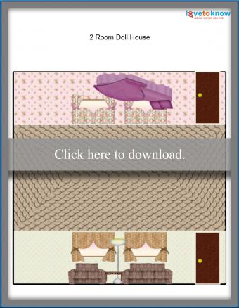 2 room doll house printable paper
