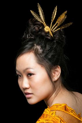 Gold hair adornment