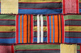 Traditional kente cloth from Ghana.