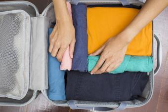 Packing travel clothes