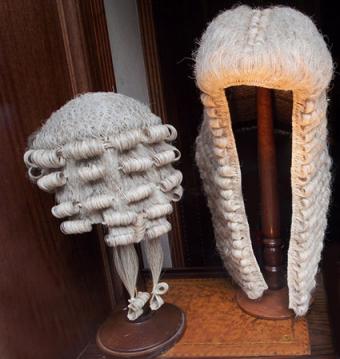 Wigs worn by lawyers and judges in England