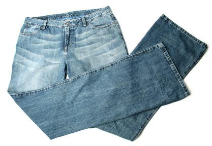 distressed denim jeans