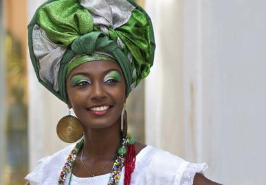 Woman wearing a Turban