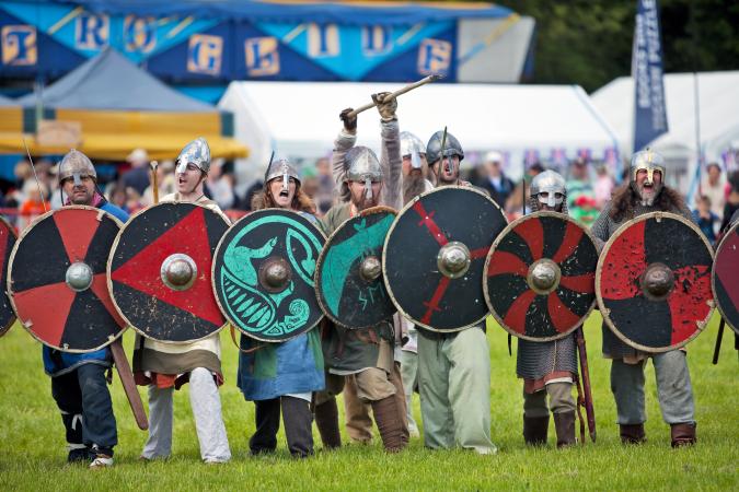 Viking charge reenactment