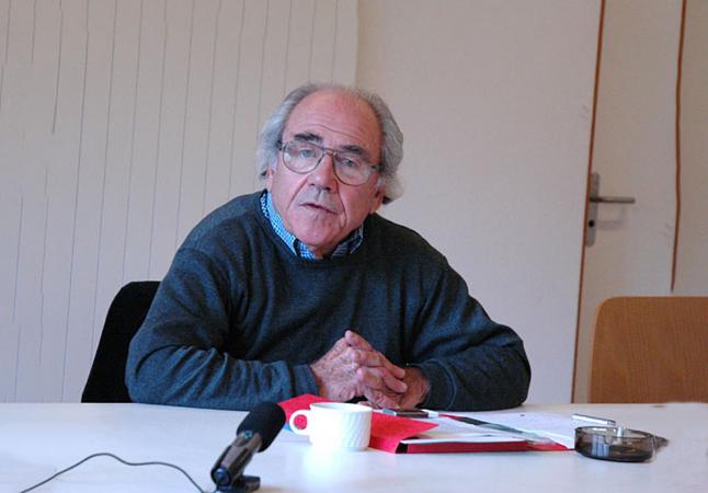 Jean Baudrillard lecturing at European Graduate School, Saas-Fee, Switzerland