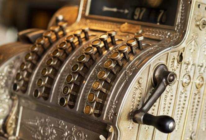 Antique cash register