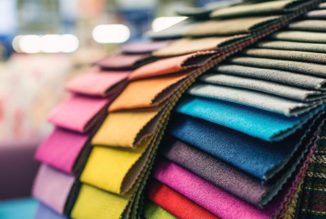 synthetic upholstery swatches
