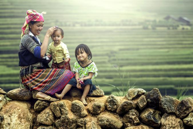 Tribal Vietnamese family