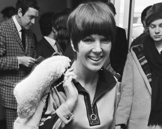 Mary Quant in a minidress (1966)