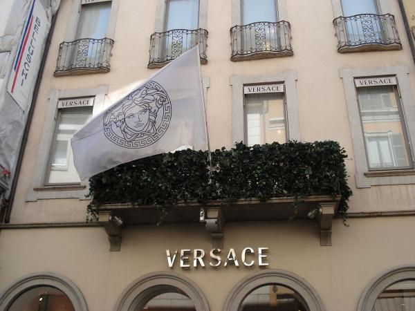 The Versace boutique in Milan, Italy.
