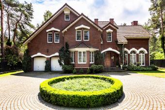 Red brick English style classic house