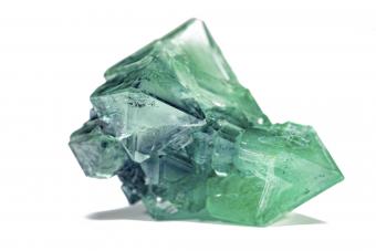 Green fluorite crystal