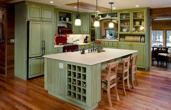 Lime green modern kitchen