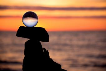 Crystal ball in balance