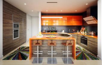 Modern Domestic Kitchen Interior